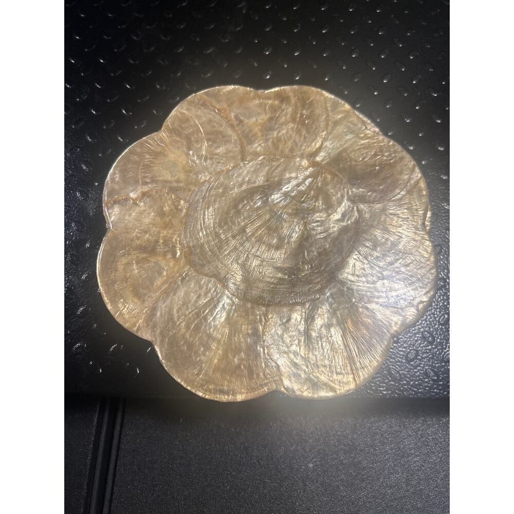 Capiz Shell Gold Coasters or Small Trivets